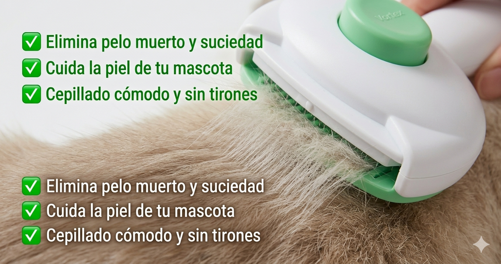 Cepillo Autolimpiante Vortex para Perros y Gatos